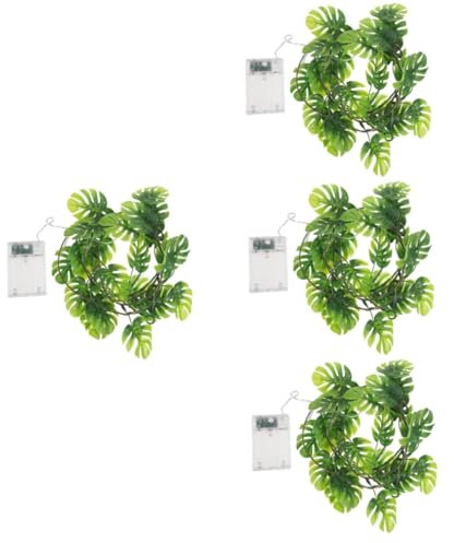 Zerodeko 4stücke Lichterkette Monstera Lichtern Und Energieeffizient Für Hochzeiten Partys Und Innenräume Lange Kupferdrahtbeleuchtung Installieren
