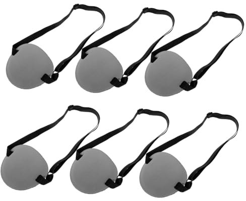 MAGICLULU 6stücke Augenklappen Für Schwache Auge Einzelner Schutz Elastisches Band Amblyopie-pflege Tragbare Augenabdeckungen Korrigierte Augenklappen Hautfreundlich Lichtabschirmung