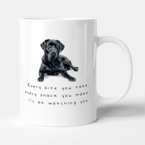 Victorian Printing Co - Every Snack You Make I'll Be Watching You - Funny Labrador Dog Gift Mug, Ceramic, 11fl.oz.