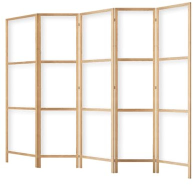 framed concept - Paravent Raumteiler aus Holz 225x172 cm, 5-teilig, einseitig, im orientalischen Stil