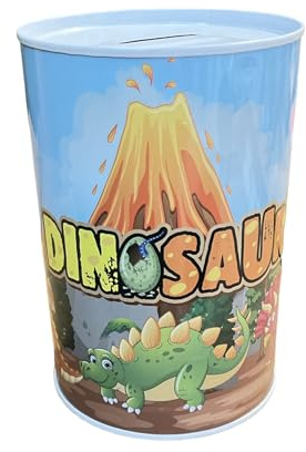 Originelle Spardose für Kinder, Spardose für Kinder, groß, XXL (Dino Volcan, 16 x 12)