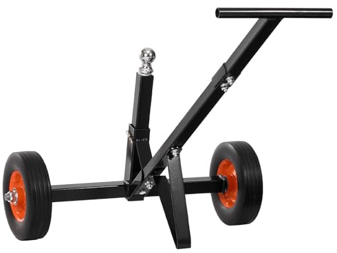 VEVOR Chariot de Remorque, Capacité de Charge de Languette 272 kg, Hauteur Réglable 42 cm et 56 cm, Boule d'Attelage 47,3 mm, Pneus Pleins 254 mm, pour Déplacer Une Remorque de Camping-Car Bateau