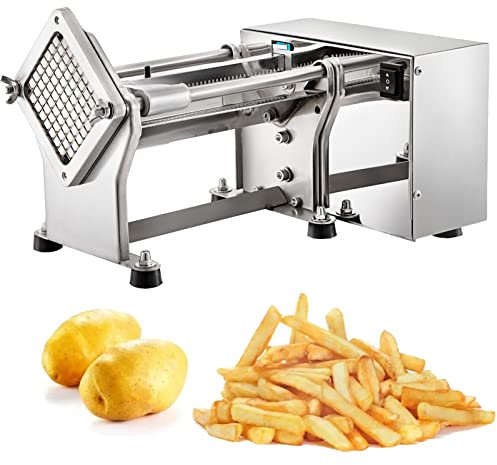 Electric Potato Cutter Machine – Automatic Commercial Fry Slicer with 3 Blade Sizes for Industrial Kitchen Use – Efficient & Easy Potato Chopper for Restaurants