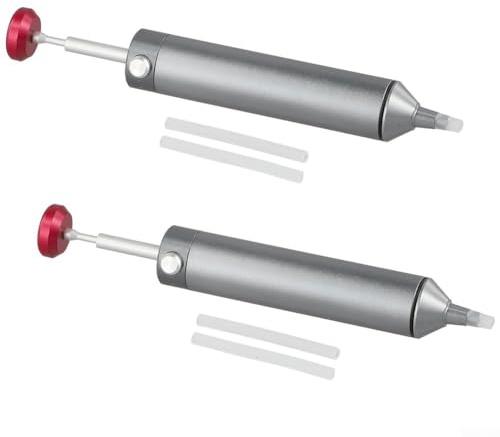 Lot de 2 pompes à dessouder avec buse en silicone flexible résistant aux hautes températures, pompe à dessouder portable pour soudeur