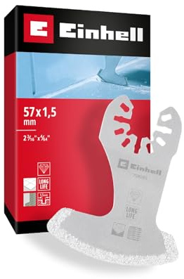 Einhell Lama diamantata semicircolare, Ø 65 x 1,2 mm | Forma semicircolare | Rivestimento diamantato | per rimuovere le fughe delle piastrelle | Cambio rapido | Attacco Open-Back