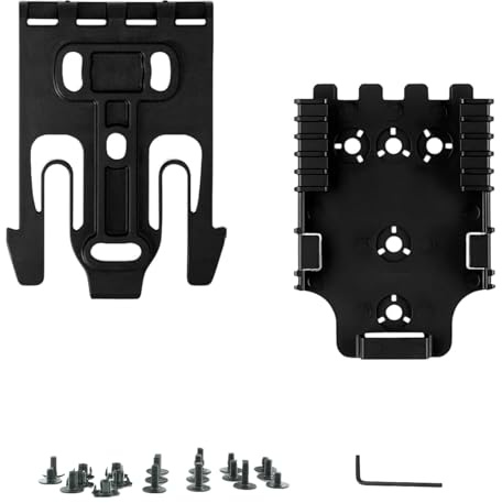 WGLILO QLS - Kit sistema di bloccaggio rapido, passante universale per cintura, passante per cintura universale, fondina per gambe a goccia, attacco piattaforma per fondina con forcella di bloccaggio