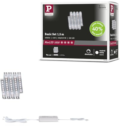 Paulmann MaxLED 1000 LED Strip Basisset 1,5m 11W 1100lm/m 4000K 30VA 71248