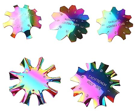 CALLARON 5pezzi Tagliaunghie Francese Sagoma Per Unghie Tagliaunghie Per Nail Art Di Fai Da Te Cutter Tools Manicure Art