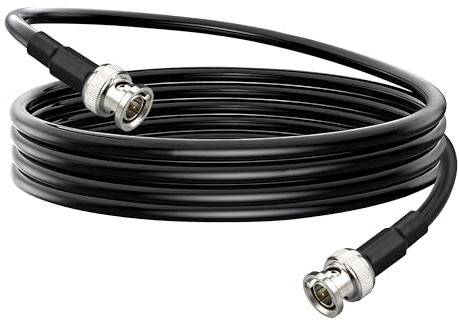 Boobrie BNC maschio a BNC maschio 3m RG59 Cavo coassiale di estensione 75 ohm bassa perdita coassiale Cavo RG59 per la trasmissione di segnali video e RF ad alta frequenza telecamere e apparecchiature