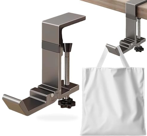 LACHT Porta Cuffie Da Scrivania, Supporto Multifunzionale, Pieghevole, Design Antiurto, Scrivania Supporto Regolabil Per Supporto, Adatto Per Appendere Zaini, Cuffie, Borse