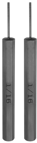 QUARKZMAN 2pcs Pointeau 1/16 Outil D'Alignement A Trou Central Cylindrique | Poincon A Entrainement Non Rayant En Acier Au Carbone, Pour Watch Repair Automotive Jewelry Craft