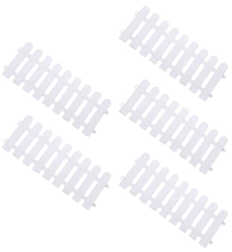 Milisten Lot de 5 Clôtures de Jardin en Plastique Renforcé 50 CM Longueur X 20 CM Hauteur Bordure Décorative Extérieure pour Pelouse Protection de Jardin Animaux Bordure de Patio