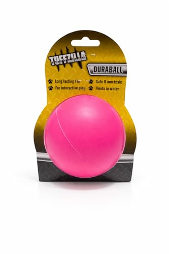 Pet Guru Large Duraball Dog Ball Toy, Extra Tough, Safe and Non-Toxic, Floats in Water, for Interactive Play For All Dogs (Pink)