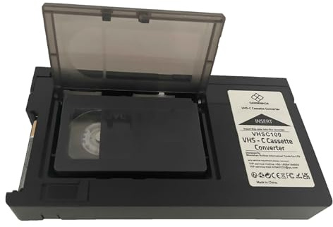 MOUDOAUER VHS-C Kassettenadapter für VHS-C SVHS Camcorder RCA motorisierter Bandkonverter