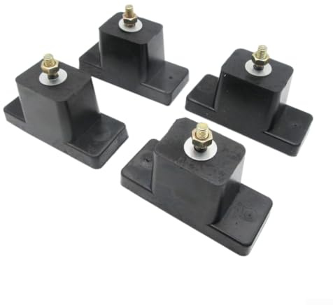 SMZhomeone 4er Set Klimagerät Vibrationsdämpfer aus Gummi mit Schrauben für 1-5P Außengeräte und Waschmaschinen zur Geräuschreduzierung stabil wetterfest schwarz im Garten(2)