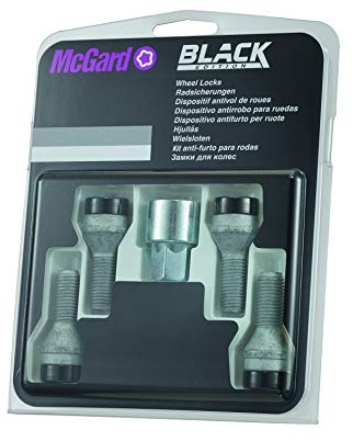 27000SUB Radsicherungsbolzen SUB (Schwarz) M14x1.5, Kegelsitz, Schaftlänge 31,0 mm, Gesamtlänge der Schraube 53,6 mm, SW19, Schlüsseldurchmesser 25,8 mm