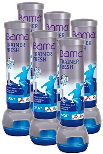 Bama Trainer Fresh Schuh Deo Set (6 x 100ml) – hygienische, antibakterielle Frische, transparentes Schuhspray für Sport-, Arbeits- und Freizeitschuhe