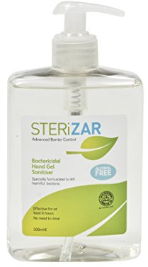 SteriZar Alcohol Free Hand Gel Sanitizer 500ml