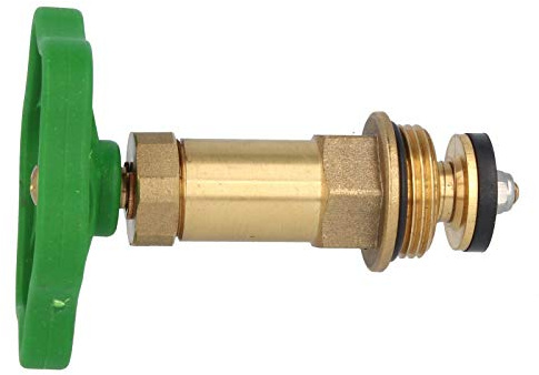 Schlösser Armaturen Fettkammer-Schrägsitzventil mit nichtsteigender Spindel, 1/2 Zoll, Messing, Kunststoff Handrad, DIN, DVGW zugelassen