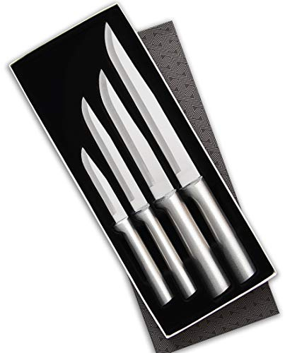Rada Cutlery Wedding Register Gift Set (S04), 4-Piece Knife Set, Stainless Steel Blades, Silver Handle