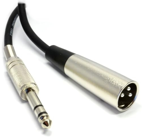 Balancé 6,35 mm Stéréo Jack vers XLR 3 Broches Mâle Fiche Blindé câble 5 m [5 mètre/5m]