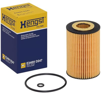 HENGST - Ölfilter E340H D247 - Öl-Filtereinsatz für KFZ | Hochwertiger Motorölfilter für KFZ mit Otto- oder Dieselmotor - Robuster Ölfilter mit hoher Schmutzaufnahmefähigkeit