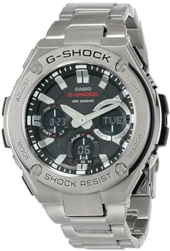 Casio Men's G-Shock GSTS110D-1A Silver Stainless-Steel Quartz Sport Watch