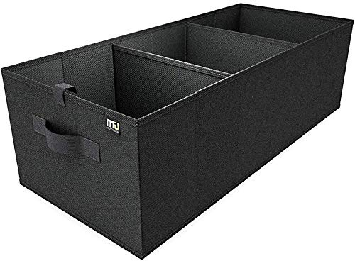 MIU COLOR Trunk Organizer for SUV, Car Organizer, Collapsible Trunk Organizer for Car, Non-Slip Bottom, Storage Organizer for Sedans, Van, Jeep, Grocery, Large 3 Compartments, Black 32×13×10.6