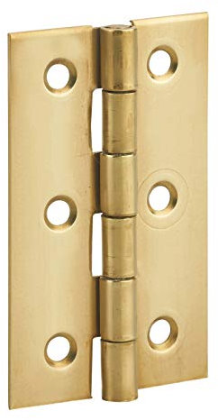 THIRARD - Charnière de Porte de Meuble - Acier Décapé - Nœud Roulé - Laiton - Porte Légère - Installation Facile - Compatible pour Meubles - 60 x 35 mm