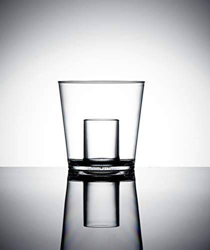 BBP Virtually Unbreakable Polycarbonate Shot Glass Elite BB Bomber Shot CE Clear Pack of 4