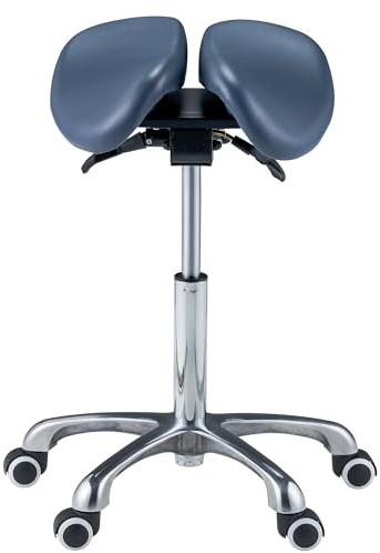 Master Massage Berkeley sadelstol, delad sits med lutningsalternativ, justerbar höjd, 40 cm x 38 cm x 53 cm – 71 cm (L x B x H)