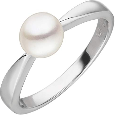 Jobo Damen-Ring aus 925 Sterling Silber mit Perle Größe 60