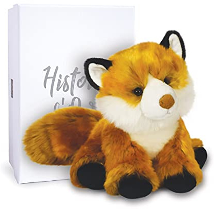 HISTOIRE D'OURS - Peluche Renard - 28 cm - Collection A LA CAMPAGNE - Idée Cadeau pour Enfants - Compagnon Renard Réaliste Tout Doux et Sécurisant - Parfait Pour Les Câlins Enfants - HO3066