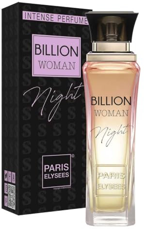 PARIS ELYSEES - Billion Woman Night - Eau de Parfum Donna - Fruttata e Floreale - Bergamotto di Calabria e Lampone - Vaporizzatore Profumo donna - 100ml