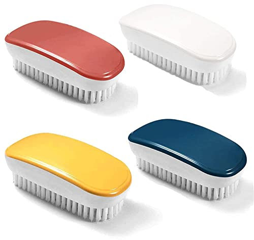 LATRAT Set di 4 spazzole per lavaggio a mano, spazzola morbida, per unghie, per vestiti, scarpe, lavabo, cucina