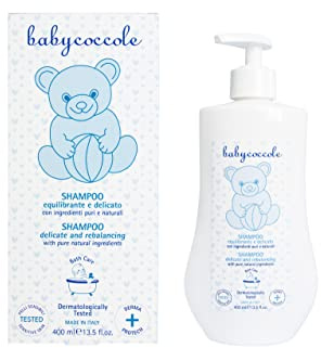 Babycoccole SHAMPOO EQUILIBRANTE DELICATO per Bambini. Con Estratti di Fiore di Loto, Ingredienti Naturali di Origine Vegetale. Dermatologicamente Testato Per Pelli Sensibili. Maxi size 400ml
