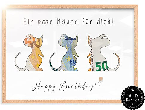 myDreamwork® Geldgeschenke Verpackung – Premium Geldgeschenk inkl. Bilderrahmen – Geschenkfertig | Begeistert Garantiert - in praktischer Größe Din A5