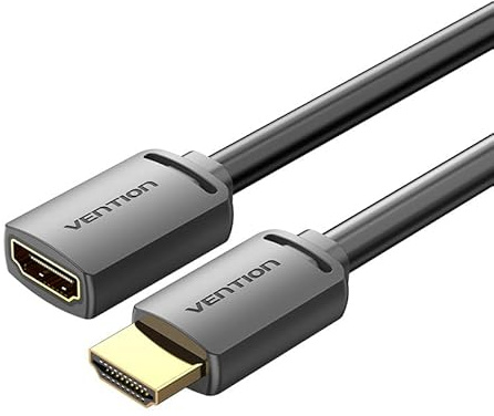VENTION HDMI Extender 1m 4K 60Hz HDMI Extension Cable High Speed Male to Female Lead Support HDMI2.0, 3D, HDR, ARC Compatible with TV Roku Laptop Xbox Blu-Ray PS5/PS4 Switch