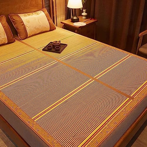 4 Dimensioni Stuoie Di Sonno Di Estate, Stuoia Per Letto Di Bambù Pieghevole Rinfrescante E Traspirante, Stuoia Di Bambù Per Letto Con Doppio Lato, Tappetino Pieghevole Per L'aria Condizionata ( Size