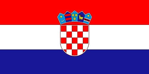 Premium Fahnen Flagge - 90 x 150 cm / 150 cm 90 cm - aus Polyester mit goldenen Ösen - Langlebig und Wetterfest (Kroatien)