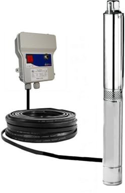 ELETTROPOMPA POMPA SOMMERSA SB3 EBARA 3 PER POZZI HP0.5-1 V230 MONOFASE (HP0.50 - LTMIN 45+10 METRI + BOX)