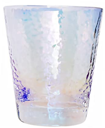 TOPBATHY Hammereye Wine Glass Ribbed Drink Glasses Unbreakable Glasses for Water Beer Wine Beverage for Home Bar Club