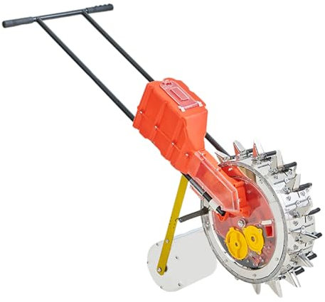 Beachtiful Garden Seeder, Seed Spreader Push with 16 Seeding Ports, Hand-Push Roller Seeding and Fertilizer Applicator, Garden Seeder for Corn Cotton Soybean Peanut