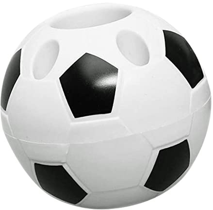 Porte-Stylo En Forme De Football Organisateur De Rangement De Crayons De Bureau Conteneur DéCor De Table Noir Et Blanc