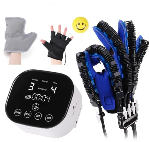 Tairibousy Rehability Robot Gloves Hemiplegia Hand Stroke Recovery Equipment, Hand Dysfunction Training Device for Stroke, Finger Orthosis for Finger Cramps (Right, S)