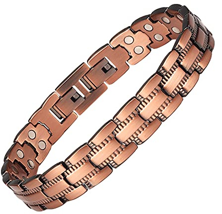 EnerCoppeX magnetarmband i koppar med starka magneter, armband av ren solid koppar, smyckesgåvor