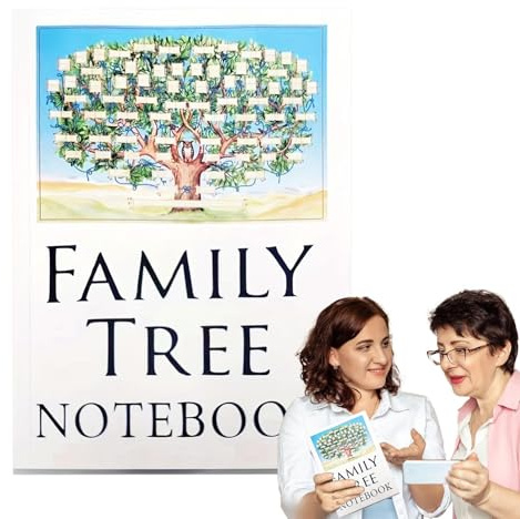 Gráficos 'árbol genealógico para rellenar, libro 'organizador 'árbol genealógico – Diario del libro 'Organizador de genealogía – Gráfico y formulario 'Árbol genealógico, registro de
