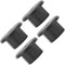 KIMISS Passa Via Cavo Attraverso Gambi per Cavi Ethernet e Router - Maniche Gamme a Cavo 4 Pezzi 1 Pollice per Aperture a Parete e Installazioni Pulite (Black)