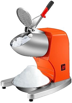 Machine à glace pilée Broyeur à glace électrique à double lame 95Kg/H Machine de granulation à cône de neige commerciale avec plateau gratuit fabricant de Smoothie de boisson glacée à la maison Broyeu