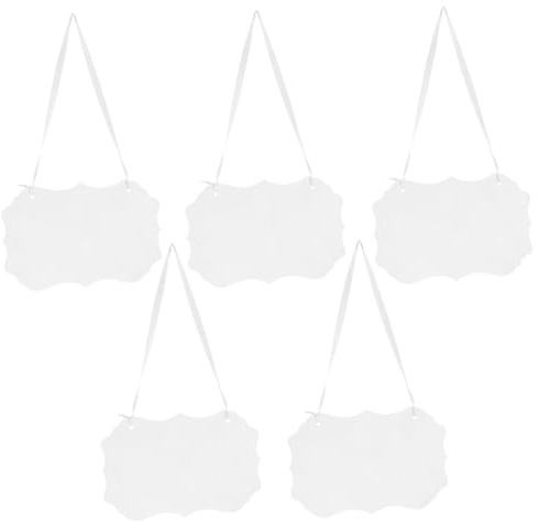HOMOCONO Lot De Panneaux De Chaises Réservées Transparents En Acrylique, Ruban Blanc 60 Cm, Décorations De Mariage Rustiques, Personnalisables Diy, 5 Pièces, Marqueurs Élégants Pour Événement
